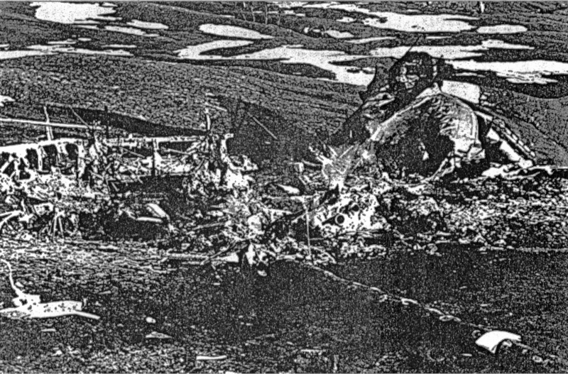 Das führerlose Flugzeug wurde abgeschossen und stürzte bei Siebnen ab. (245_1)