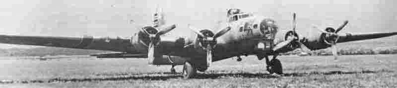 Zwei Motoren waren ganz ausgefallen und einer brachte keine Leistung mehr, als die B-17 in Dübendorf landete.  (282_2)