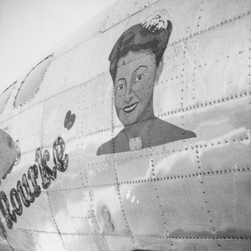 Die Nose Art der letzten in Dübendorf gelandeten B-17. (306_3)