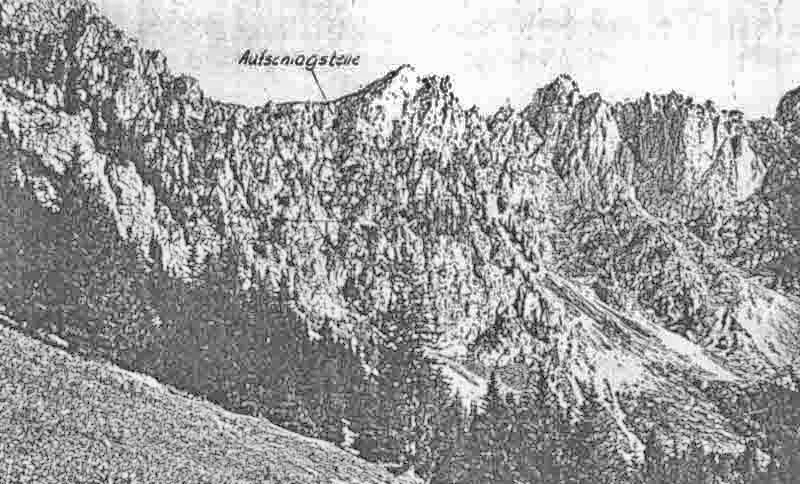 Die Aufschlagstelle der Ju 88 östlich der Amelier-Spitze. (333_2)